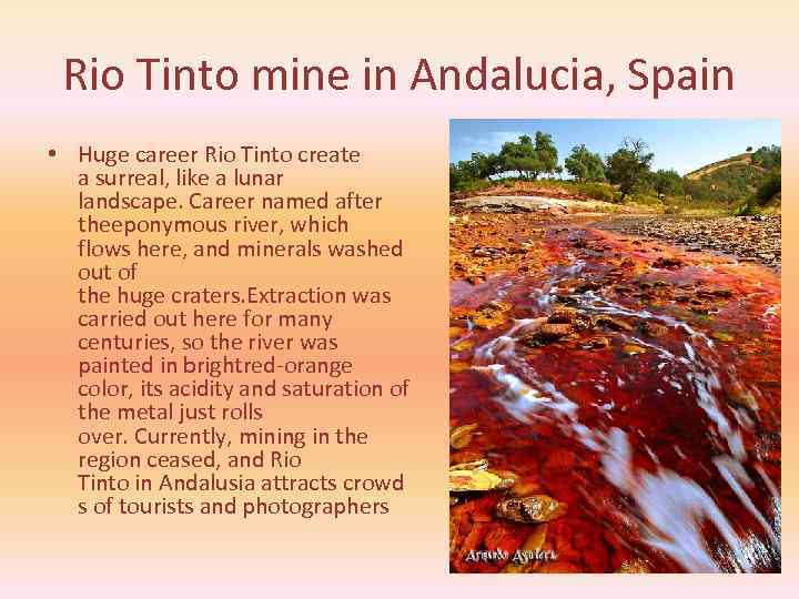Rio Tinto mine in Andalucia, Spain • Huge career Rio Tinto create a surreal,