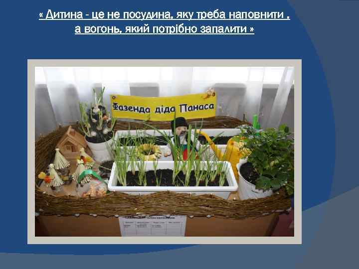  « Дитина - це не посудина, яку треба наповнити , а вогонь, який