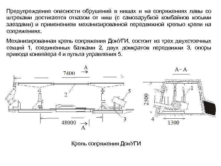 Предупреждение опасности обрушений в нишах и на сопряжениях лавы со штреками достигается отказом от