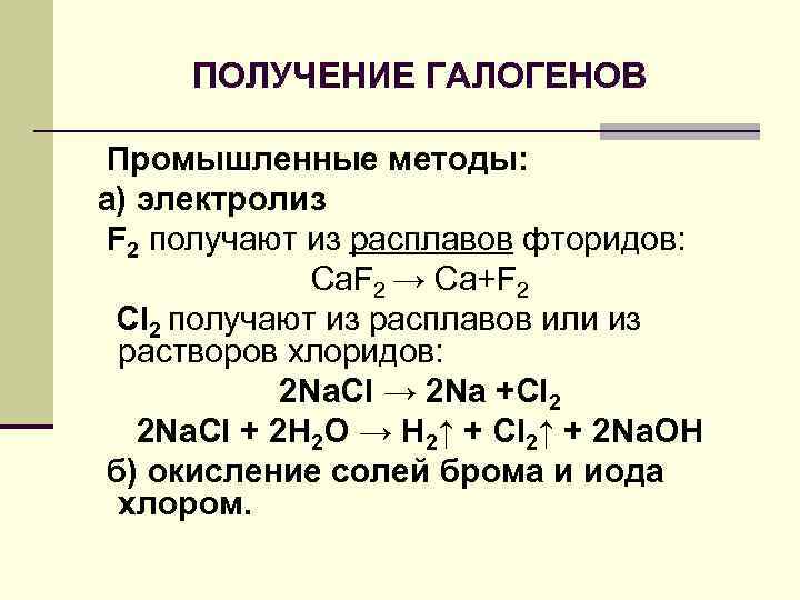 Напишите уравнения электролиза расплавов хлорида магния