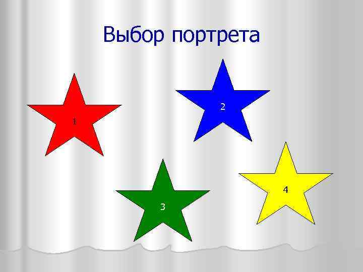 Выбор портрета 2 1 4 3 