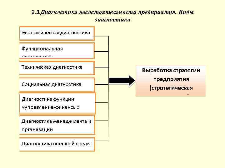 2. 3. Диагностика несостоятельности предприятия. Виды диагностики 