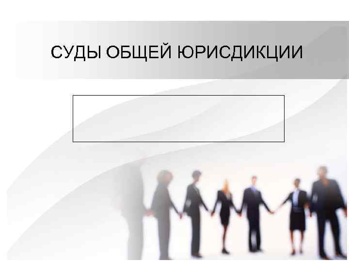 СУДЫ ОБЩЕЙ ЮРИСДИКЦИИ 