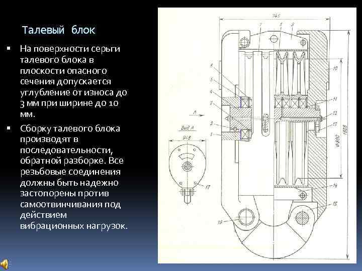 Талевый блок сборочный чертеж