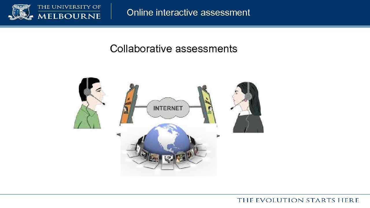 Online interactive assessment Collaborative assessments 