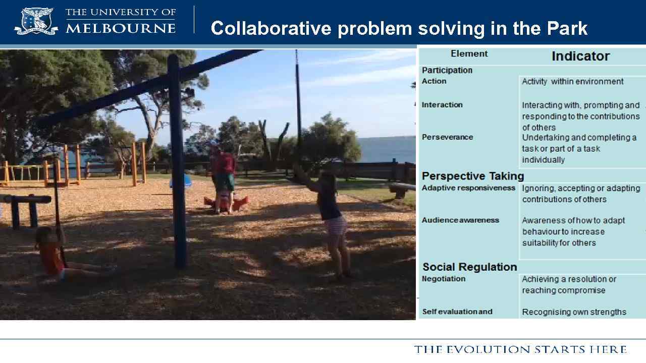 Collaborative problem solving in the Park 