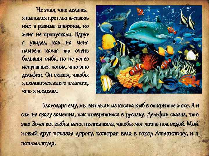 Не зная, что делать, я пытался проплыть сквозь них в разные стороны, но меня