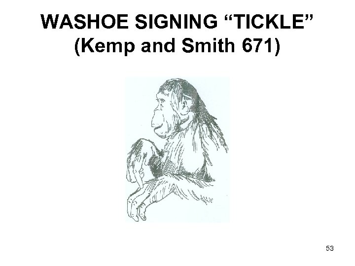 WASHOE SIGNING “TICKLE” (Kemp and Smith 671) 53 