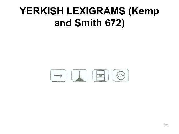 YERKISH LEXIGRAMS (Kemp and Smith 672) 55 