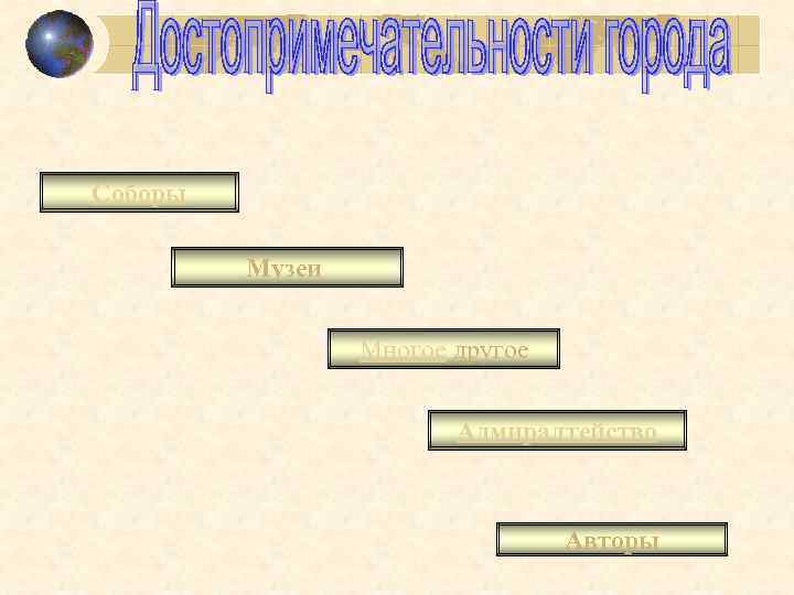 Соборы Музеи Многое другое Адмиралтейство Авторы 
