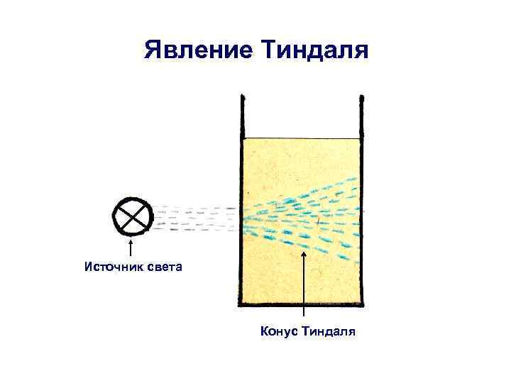 Укажите рисунок иллюстрирующий эффект тиндаля в коллоидном и истинном растворах