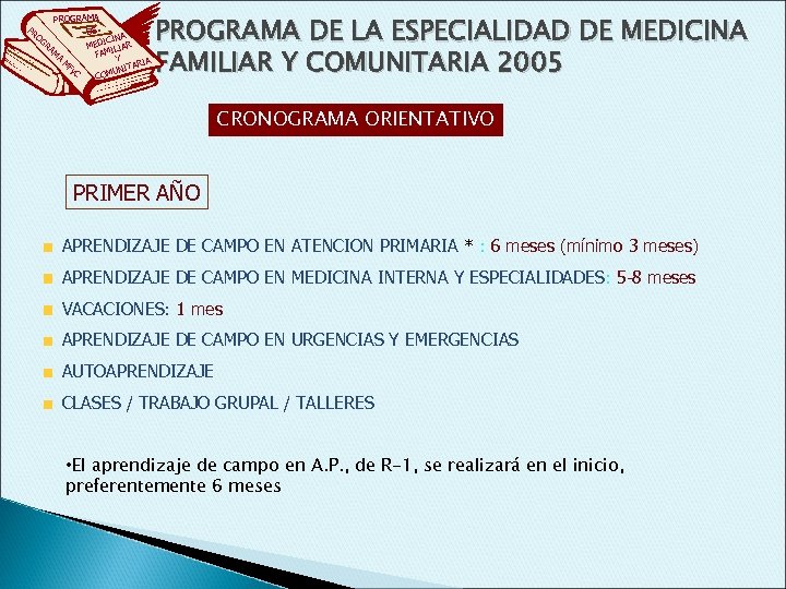 PR PROGRAMA DE OG A ICIN RA MED ILIAR M FAM A Y M