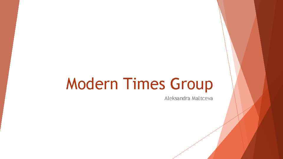 Modern Times Group Aleksandra Maltceva 