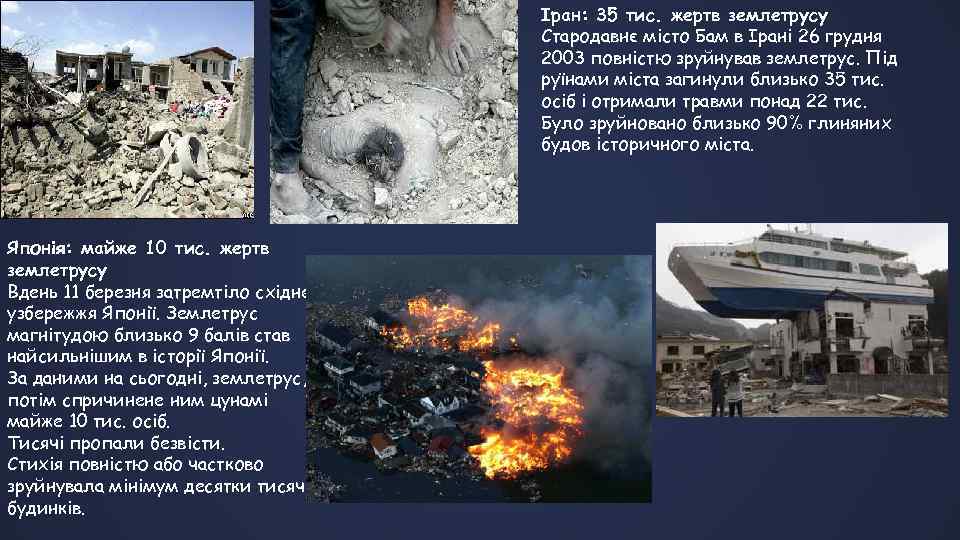 Іран: 35 тис. жертв землетрусу Стародавнє місто Бам в Ірані 26 грудня 2003 повністю