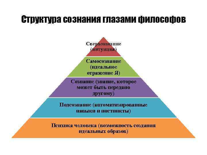 Характеристики сознания схема