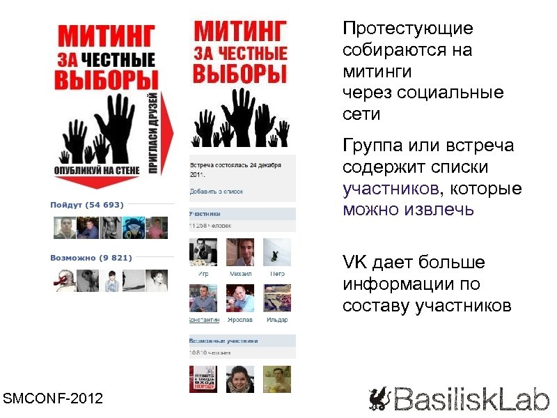 Протестующие собираются на митинги через социальные сети Группа или встреча содержит списки участников, которые