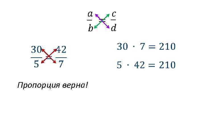  Пропорция верна! 