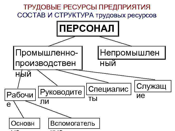 Трудовые ресурсы предприятия