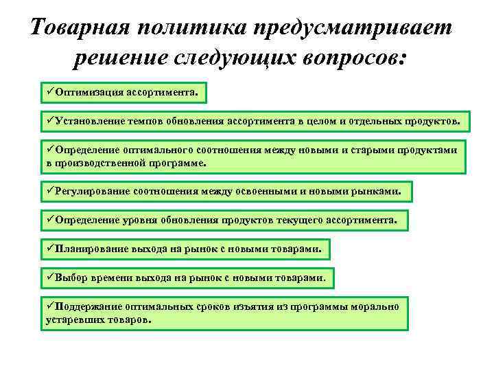 Политика предусматривающая. Структура маркетинговой политики. Товарная политика в энергетике. Что предусматривает политика качества. Оптимальное соотношение новинок в ассортименте.