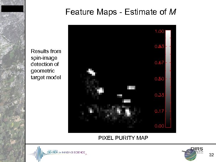 Feature Maps - Estimate of M Results from spin-image detection of geometric target model