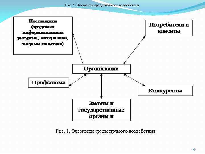 Рис. 1. Элементы среды прямого воздействия. Рис. 1. Элементы среды прямого воздействия 4 