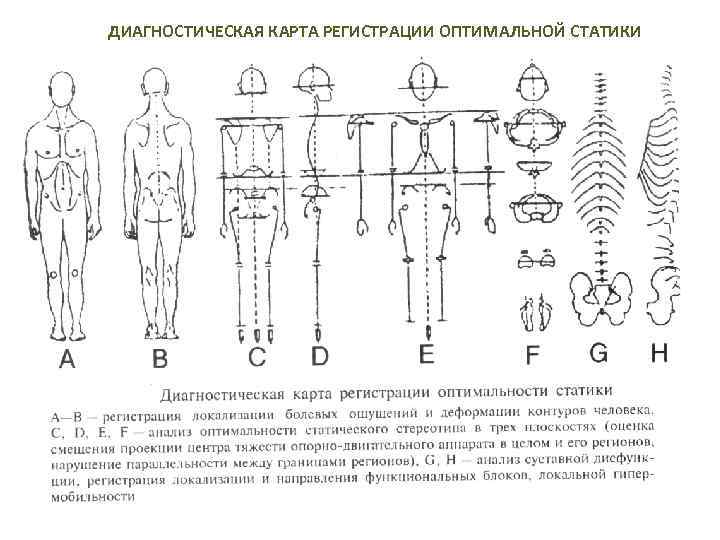 ДИАГНОСТИЧЕСКАЯ КАРТА РЕГИСТРАЦИИ ОПТИМАЛЬНОЙ СТАТИКИ 
