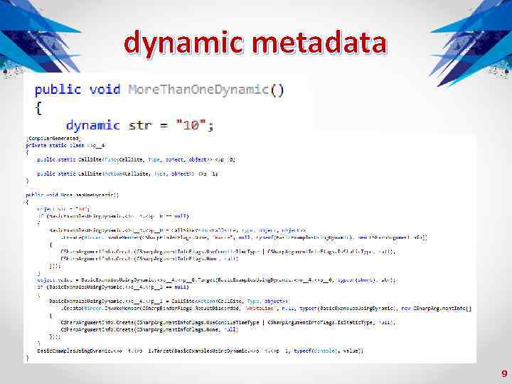 dynamic metadata 9 