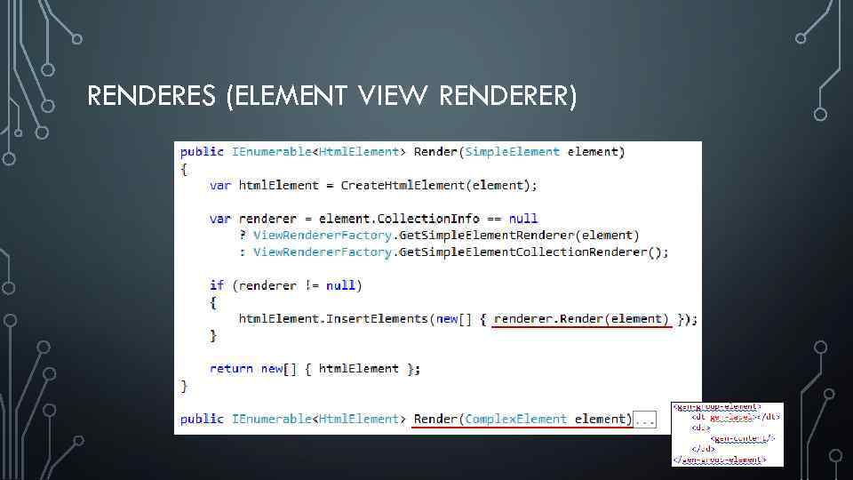 RENDERES (ELEMENT VIEW RENDERER) 