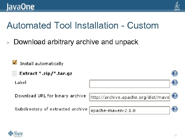 Automated Tool Installation - Custom > Download arbitrary archive and unpack 24 