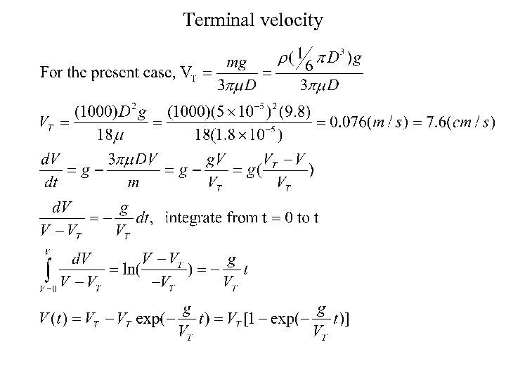 Terminal velocity 