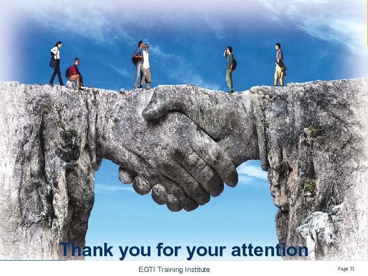 I and C Training Institute Thank you for your attention EGTI Training Institute Page