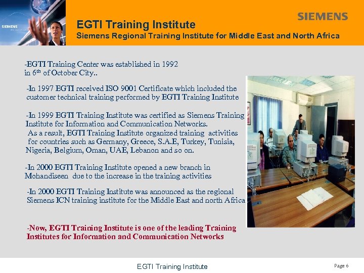 EGTI Training Institute Siemens Regional Training Institute for Middle East and North Africa -EGTI