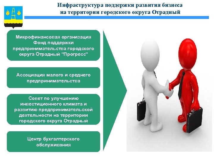 Инфраструктура поддержки развития бизнеса на территории городского округа Отрадный Микрофинансовая организация Фонд поддержки предпринимательства