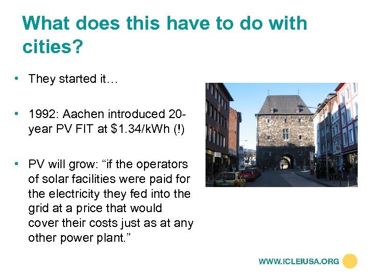 What does this have to do with cities? • They started it… • 1992: