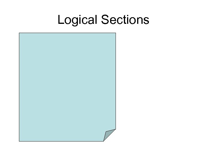 Logical Sections 