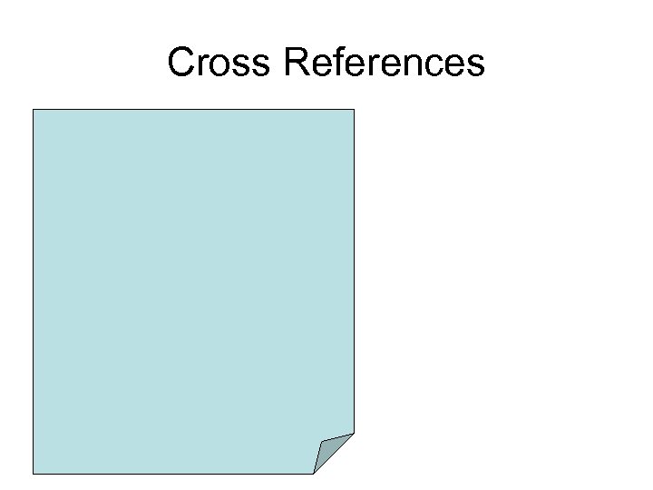 Cross References 