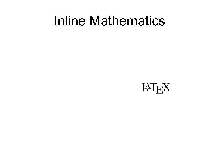Inline Mathematics 