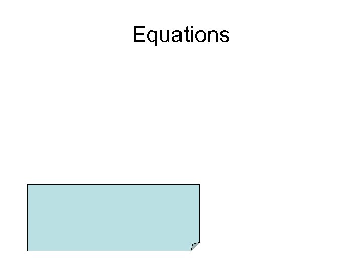 Equations 