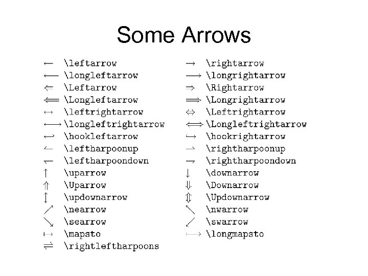 Some Arrows 