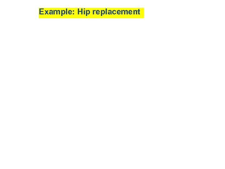 Example: Hip replacement 