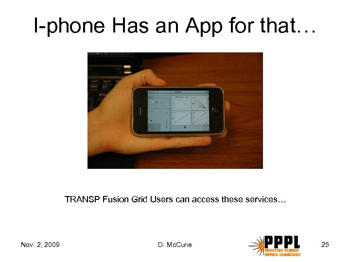 I-phone Has an App for that… TRANSP Fusion Grid Users can access these services…