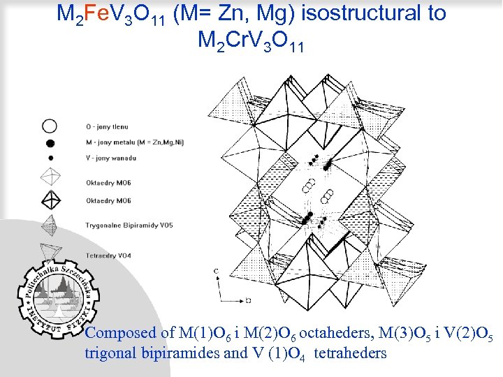 M 2 Fe. V 3 O 11 (M= Zn, Mg) isostructural to M 2