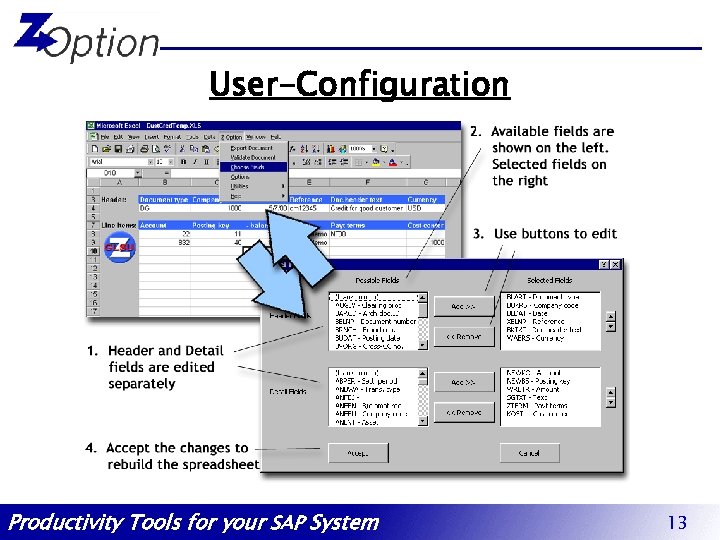 User-Configuration Productivity Tools for your SAP System 13 