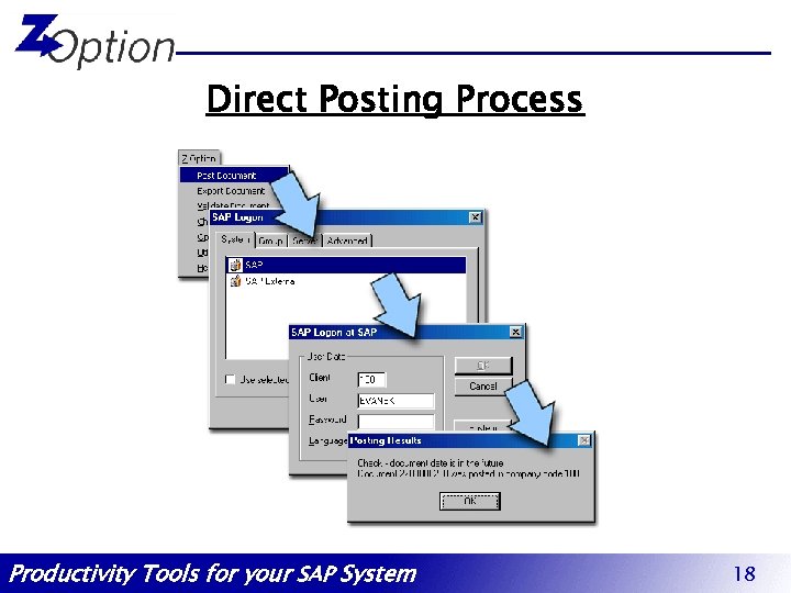 Direct Posting Process Productivity Tools for your SAP System 18 