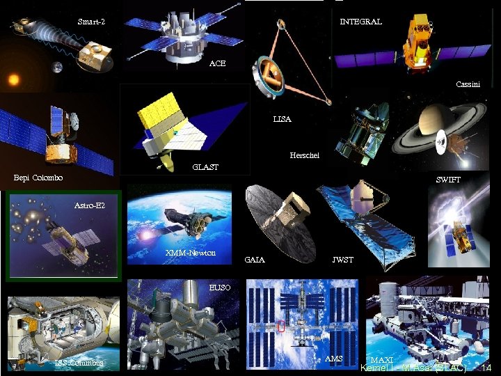 Smart-2 INTEGRAL ACE Cassini LISA Herschel GLAST Bepi Colombo SWIFT Astro-E 2 XMM-Newton GAIA