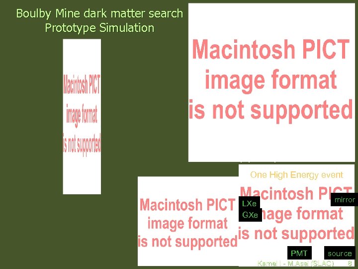 Boulby Mine dark matter search Prototype Simulation Courtesy of H. Araujo, A. Howard, IC