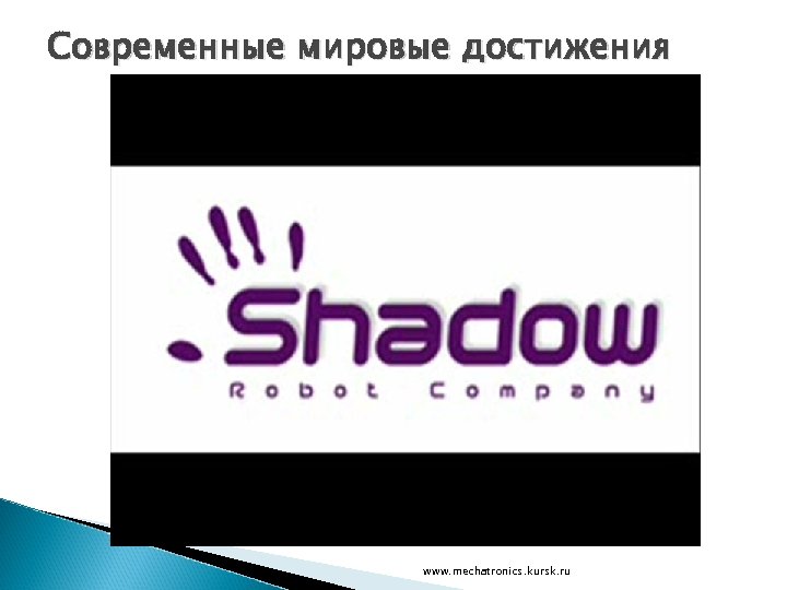 Современные мировые достижения www. mechatronics. kursk. ru 