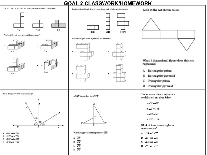 GOAL 2 CLASSWORK/HOMEWORK 