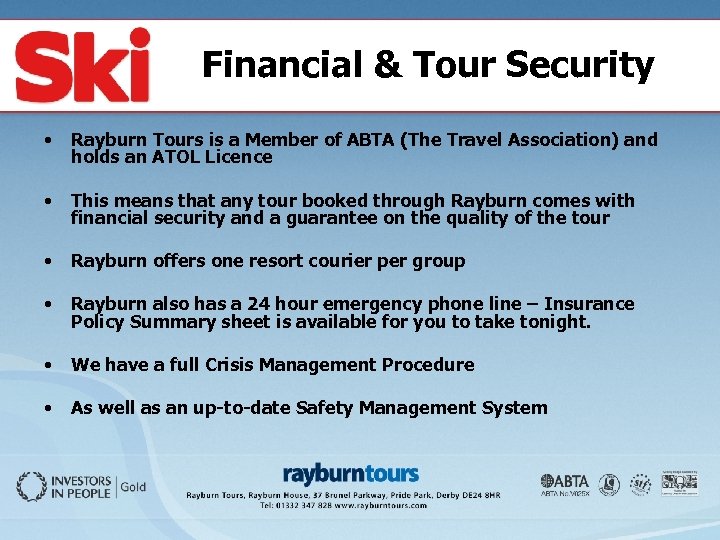 Financial & Tour Security • Rayburn Tours is a Member of ABTA (The Travel