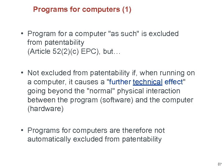 Programs for computers (1) • Program for a computer 